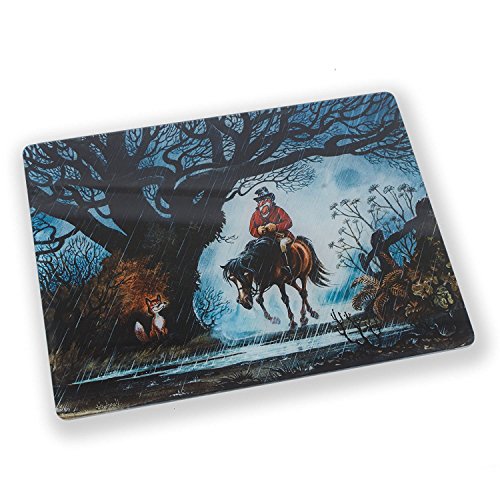 CSP Charles Sainsbury-Plaice 'El Regreso a casa' Cristal Cocina encimera Protector de Superficie. Icónico Imagen por Thelwell. Fabricado en Reino Unido. Nueva. Gran Regalo de Caza o bebé Disponible.