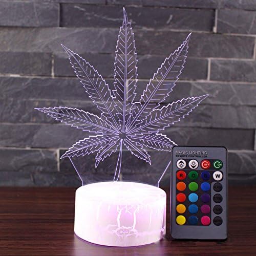 Maple Leaf 3D Lamp Led Gradient Touch Leaves Nightlight Colorful Usb Creative Gifts Lamps