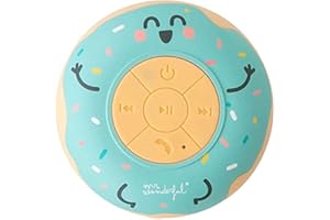WONDEE Mr Wonderful Altavoz Ducha Bluetooth Ventosa con IPX4 Impermeable, Altavoz para Ducha Sonido Estéreo 360° y 4 Horas de Reproducción con Bluetooth 5.0