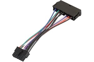 BOLWINS P00S Câble d'alimentation adaptateur 24 broches vers 12 broches ATX pour carte mère Acer 13 cm 24 broches vers 12 broches Câble d'alimentation adapté pour carte mère Acer Q87H3-Q87H3 AM Q87