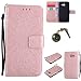 Produktbild für Smartphone Samsung Galaxy A5 2017 Hülle, Leder Tasche für Samsung Galaxy A5 2017 Flip Cover Handyhülle Bookstyle mit Magnet Kartenfächer Standfunktion (+ Staubstecker) (6)