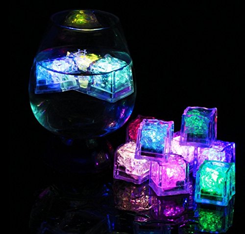 24 Stücke LED Eiswürfel Mit Blinkt Multi Farben Licht Rocks für Bar Verein Champagner Hochzeitsturm Party Ereignis Geschenk Dekoration - 4