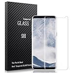 Galaxy S8 Plus Screen Protector, Hootech [1 Pack] 3D-Curved Tempered Screen Protector for Samsung Galaxy S8 Plus, 9H Hardness, Bubble Free, Anti-Fingerprint HD Screen Protector Film