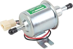 BONRYAN Universal 12 V Kraftstoffpumpe, Dieselpumpe, Benzinpumpe, elektrische Baumaschinen HEP-02A (Silber)