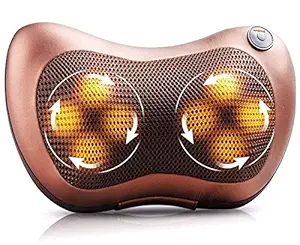 Hetvi trend Back Massager Neck Shoulder Full Body Massager With Little Heat For Pain Relieve Car Home Relaxing Rolling Balls Massage Electric Pillow Massage Machine For Men Women