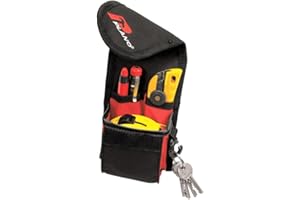 TODAMI Plano Werkzeugtasche aus verstärktem Stoff, 522TB, Schwarz/Rot