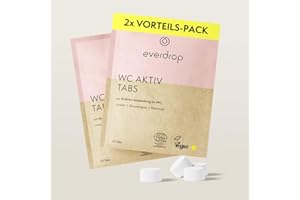 ‎EVERDROP everdrop WC-Aktiv-Tabs (40 Stück) - Tiefenreinigung für ein hygienisch frisches WC