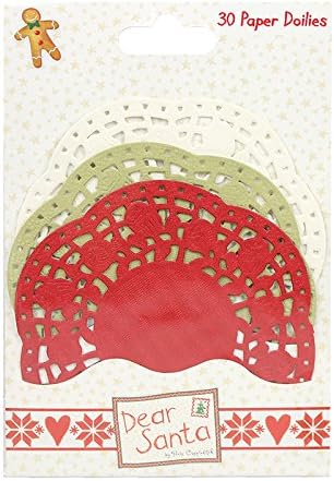 Helz Cuppleditch Dear Santa Doilies, Paper, Multi-Colour