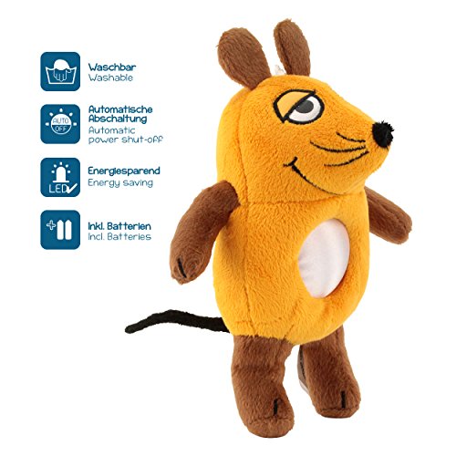ANSMANN 1800-0028 Hänge-Nachtlicht Maus Einschlafhilfe Kuscheltier Mobile beleuchtet – zum Aufhängen am Kinderwagen für Ihr Baby (Sendung mit der Maus) - 3