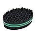 New Double Side Two in One Magic Twist Hair Sponge Afro Braid Style Dreadlock Coils Wave Hair Curl Sponge Brush (Green)