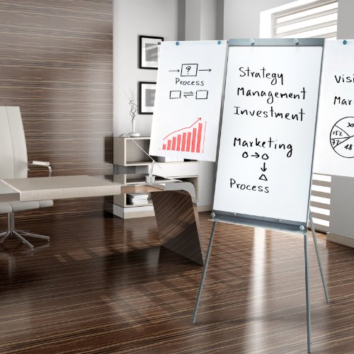 Preisvergleich Produktbild Master of Boards® Flipchart Platinum Vision, stufenlos höhenverstellbar, mit Seitenarmen