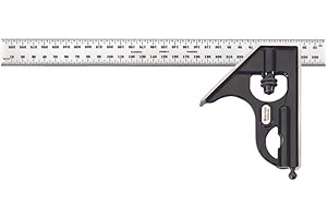 Starrett Squadra combinata con elemento angolare, sistema metrico, 300 mm - 11MH-300