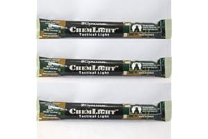 ART-TACKLE-UK Pack of 3 Green Cyalume Chem-light, Snap-light, Glow-stick, Military Grade Light stick