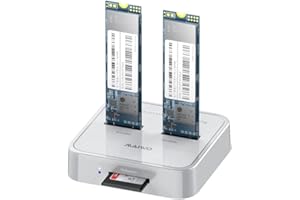 MAIWO K3016SD 2 bay M.2 SATA / NVME Docking Station for SSD by Duplicator Function Reader, USB 3.1 Gen2 10Gbps, Tool-free (Not Support Clone)
