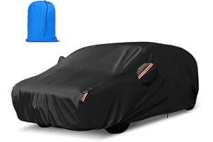 WildFun 10 couches Housse de voiture imperméable, Housse de voiture complète pour l'extérieur Imperméable Universelle pour VW GOLF MK4/5/6 Benz W202, FORD Focus, Kia Rio Sedan Etc 450 cm automne/hiver