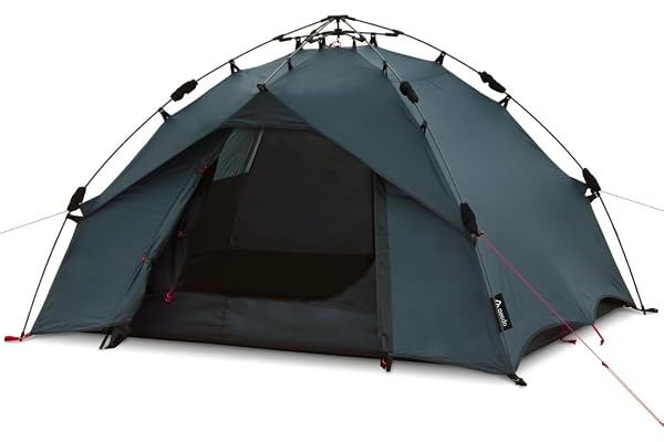 qeedo Quick Ash, Tente Camping 2 Personnes, Tente Montage Rapide (Quick-Up-System)