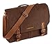 Produktbild Lässige Umhängetasche! Multitalent für Notebook, Schule, Uni, Beruf, Reisen und Freizeit! Vintage Canvas Satchel Messenger Unisex Goodman Design ® Logo Farbe: vintage-braun