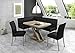 Produktbild Eckbankgruppe Manchester schwarz 200cm x 140cm mit Tisch Andre in Wildeiche