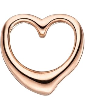 JOBO Kinder Anhänger Herz 925 Sterling Silber rotgold vergoldet Herzanhänger