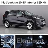  Talle Elephant Premium SPORTAGE 3 SL 2010-2015 Juego de bombillas LED interiores de color blanco