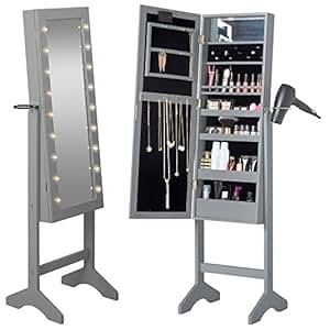 Beautify Floor Standing Make Up and Jewellery Organiser ...