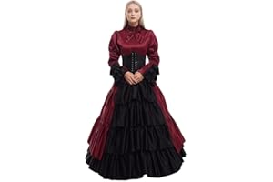 GRACEART Victoriano Gótico Disfraz de Reina Medieval Vestido de Fiesta Vestido de cóctel Vintage Vestido de Fiesta