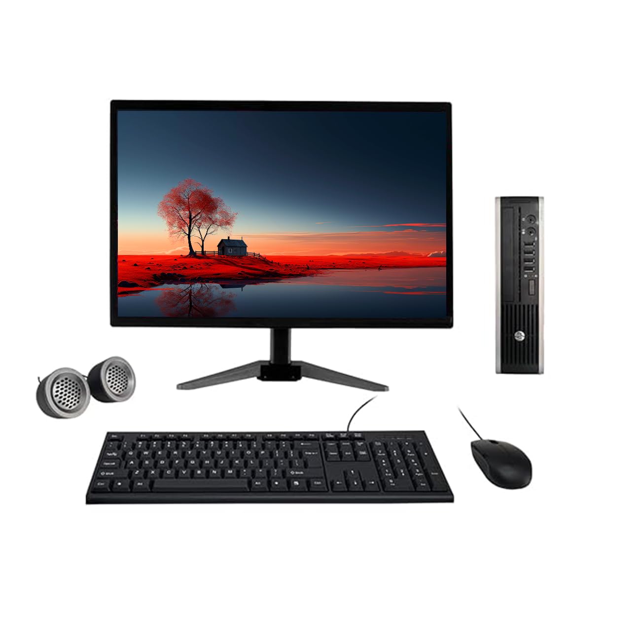 (Refurbished) HP Compaq Elite Ultra-Slim 19" HD All-in-One Desktop Computer Set (Intel Core i5 3rd Gen/ 8 GB RAM/ 500 GB HDD/ 19" HD LED Monitor/KB & Mouse/Speakers/WiFi/Windows 10 Pro/MS Office)