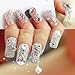 Well-Goal 12 Different Size Nail Art Nailart Round Glitter Rhinestones Tips Manicure Decoration Clear + Wheel