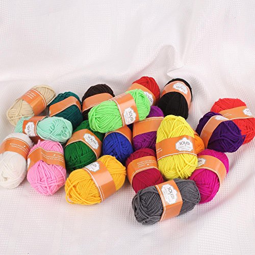 SOLEDI Premium Acrylgarn Handstrickgarn Häkelgarn  Acryl zum Stricken Häkeln 20 Farbe 25g pro Farbe - 7