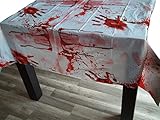 Sachsen Versand Blutige Tisch-Decke Blut Halloween Horror Grusel gruslig Deko Karneval Fasching