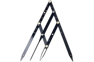 Gobesty Golden Mean Caliper, Regla de cejas con relación de oro Regla de maquillaje de cejas de acero inoxidable Ceja plegable Microblading Maquillaje permanente