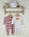 The Essential One - 2 Pack Unisex Baby Sleepsuits - Slogan - Red White - Newborn - ESS154