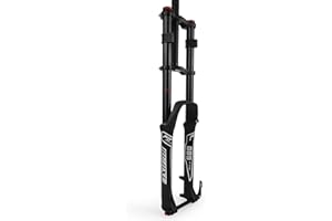 RUJIXU Mountainbike Fork 26 27.5 29 Inch DH Bike Suspension Fork MTB Disc Brake Bicycle Thru Axle 15mm Air Downhill Fork Travel 135mm Straight 1-1/8" Rebound Adjust 2500g