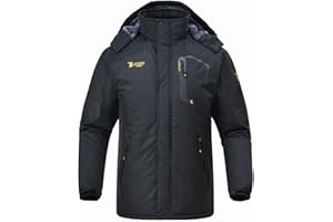 YSENTO Mens Waterproof Ski Winter Jacket Outdoor Warm Windproof Fleece Coats with Hood