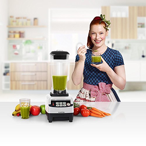 Klarstein • Herakles-5G • Standmixer • Power-Blender • Hochleistungsmixer • Smoothie Maker • 1500 Watt • BPA-frei • 40.000 Umdrehungen pro Minute • 2 Liter Fassungsvermögen • Puls-Funktion • 6 Edelstahlklingen • Zerkleinerer • Icecrusher • weiß - 3