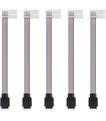 Cavo Splitter LED 4 Pin 1 A 2 - Per Strisce LED RGB SMD 5050/3528/2835, Bianco - Foto 5