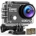 Produktbild COOAU WiFi Action Sport Cam 1080P Full HD Unterwasserkamera 2" LCD 170° Weitwinkelobjektiv Helmkamera mit 2 Akkus 1050mAh und Zubehör Kits