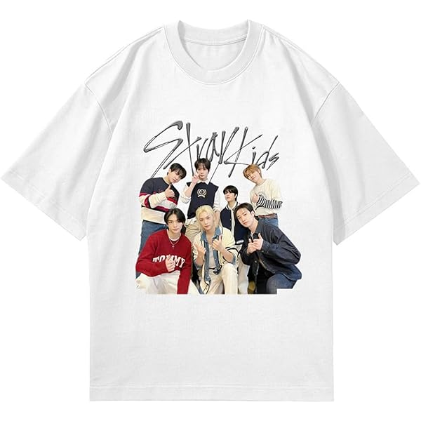 T-shirt Donna In Cotone Bianca Stray Kids MAXIDENT Maniac, Girocollo, Stampa Di Qualità