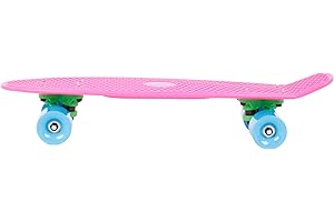 MEDIABLUE Skateboard Mini Cruiser Board, Komplettboard, Retro-Style für Kinder & Jugendliche, Komplettboard, Pennyboard, Anfänger