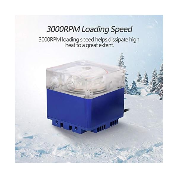 Richer-R 3000RPM Radiador de Enfriamiento para Ordenador,800L/H Refrigerador Bomba de de Agua 3.5m,Disipador de Calor… - Image 4