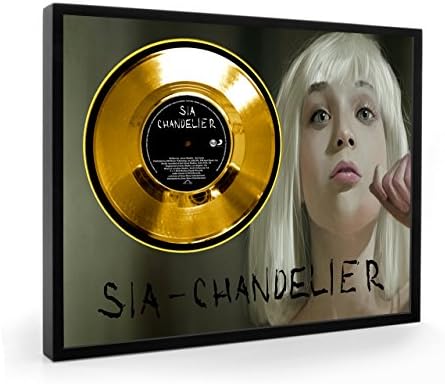 Sia Chandelier Framed Gold Disc Display Vinyl ( C1 )