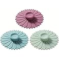 LDQ 3 Pcs Silicone Covers, Multicolored Silicone, LeakProof and Dustproof, BPA-Free, Fresh-Keeping Sealed Solution, Perfect for Hot and Cold Beverages