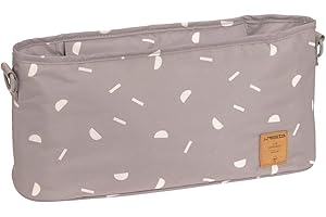 LÄSSIG Organizador para cochecito de bebé Bolsa para cochecito de bebé incl. accesorio para cochecito/Buggy Organizer Blocks taupe