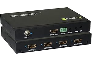 Techly 102260 MultiView HDMI 4 x 1 avec Switch sans Coutures