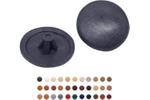 MARCOPOL Lot de 50 cache-vis Pozi de 12 mm de diamètre, tête Pozidriv à clipser en plastique, capuchon décoratif pour meubles (50, anthracite S0)