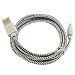 Produktbild OEM 2M Geflochtene Mesh Micro USB Kabel Daten Ladekabel für Samsung Phone Weiss