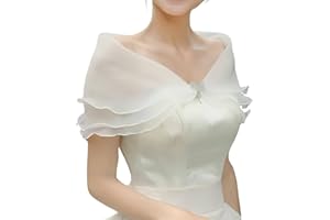 SamHeng Tulle Wedding Shawl Wrap for Women Lace Evening Cape Bridal Shoulder Covers up Scarf for Dress Prom Party Open Front Summer Wedding Dress Bolero Cardigans Elegant Capelets for women