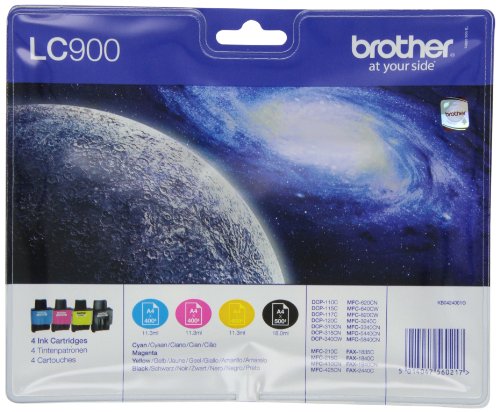 Brother LC-900 Original Tintenpatronen Value Pack (kompatibel mit verschiedenen Brother DCP- und MFC-Modellen)