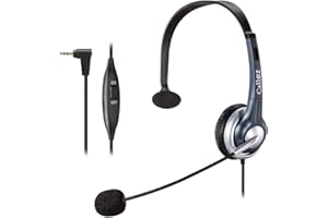 Callez 2,5 mm bezprzewodowy zestaw słuchawkowy do telefonu mono, zestaw słuchawkowy z mikrofonem z redukcją szumów do DECT Siemens Gigaset C430 C530 Panasonic Cisco Polycom Call Center Home Office
