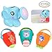 Produktbild LegendTech Badespielzeug 4 STÜCK Baby Bad Spielzeuge Set Einschließlich Kind Bad Spielzeug Blauer Elefant Wasserspray Bunt Eimer Badewanne Dusche Pool Badezimmer Spielzeug Zum Kinder Baby
